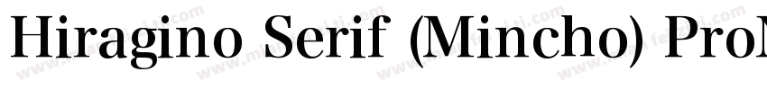 Hiragino Serif (Mincho) ProN字体转换
